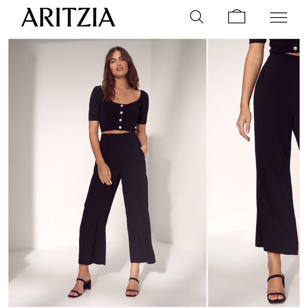ARITZIA | bnwot WILFRED Faun Pant Black Size XS
